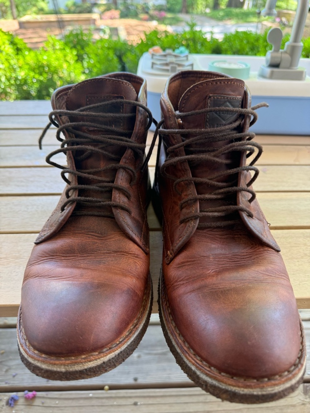 Men's Brown Leather Lace-Up Boots